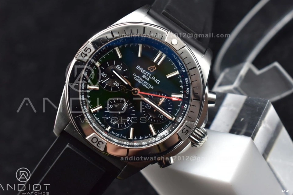 Chrono BLS Version A7750 L-Green Blk LE 43mm B01 1:1 Navitimer SS Best 0327